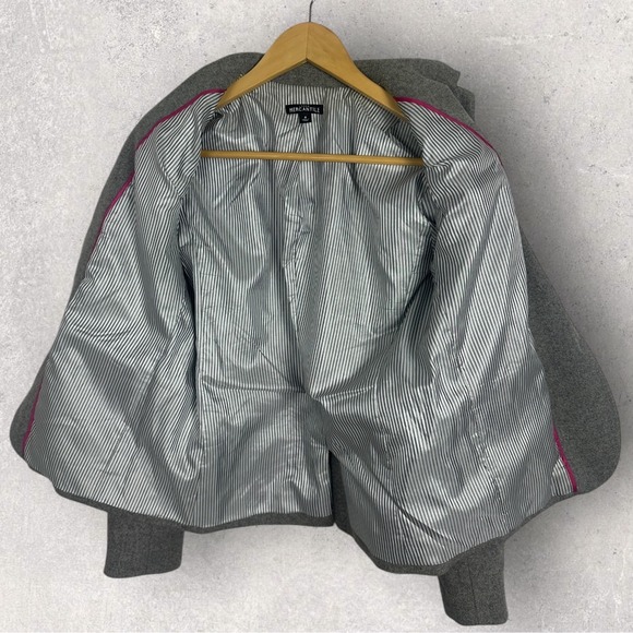 J.‎ Crew Grey Wool Schoolboy Blazer Womens 6 Notched Lapel Double Button Jacket - Picture 6 of 15